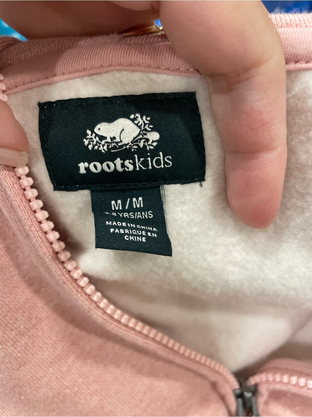 Roots Canada Girls Pink Zip-Up Hoodie - Picture 3 of 5